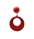 Boucles D'oreilles Flamenco en Plastique. Cercle Moyen. Rouge 2.479€ #502821574RJ